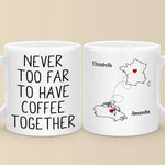 Miles Can’t Break The Bond We Share - Bestie Personalized Custom Mug - Christmas Gift For Best Friends, BFF, Sisters