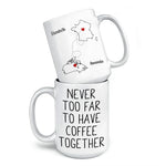 Miles Can’t Break The Bond We Share - Bestie Personalized Custom Mug - Christmas Gift For Best Friends, BFF, Sisters