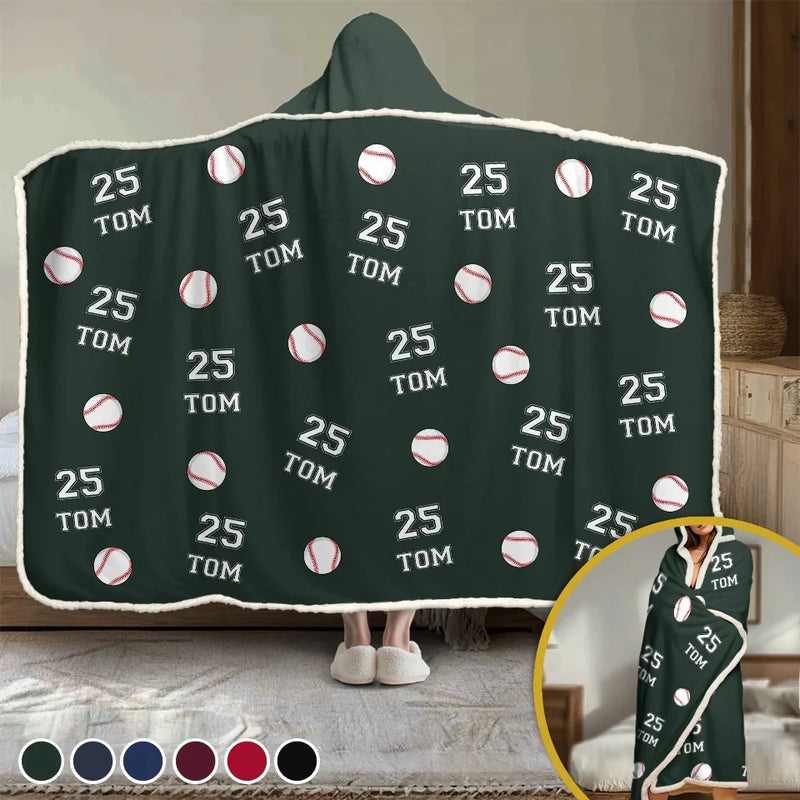 Just Play - Personalized Custom Snuggle Blanket, Hoodie Blanket - Christmas Gift For Sport Lovers, Sport Players