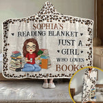 Custom Name Book Lover Gifts for Women - Personalized Snuggle Blanket