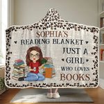 Custom Name Book Lover Gifts for Women - Personalized Snuggle Blanket