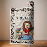 Custom Name Book Lover Gifts for Women - Personalized Snuggle Blanket