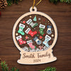 Enjoy The Holiday With My Family - Family Personalized Custom Ornament - Acrylic Custom Shaped - Christmas Gift For Family Members