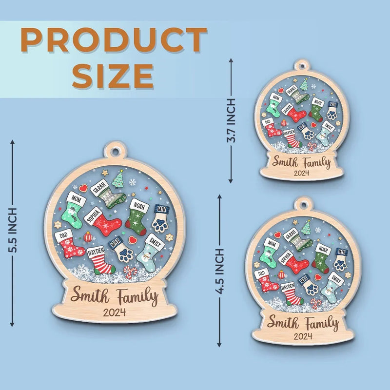 Enjoy The Holiday With My Family - Family Personalized Custom Ornament - Acrylic Custom Shaped - Christmas Gift For Family Members