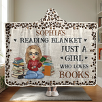 Custom Name Book Lover Gifts for Women - Personalized Snuggle Blanket