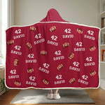 Work Hard, Dream Big - Personalized Custom  Snuggle Blanket, Hoodie Blanket - Christmas Gift For Sport Lovers, Sport Players