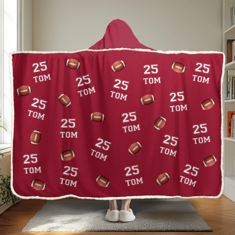 Work Hard, Dream Big - Personalized Custom  Snuggle Blanket, Hoodie Blanket - Christmas Gift For Sport Lovers, Sport Players