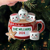 Family Makes Holiday Memories Sweeter - Family Personalized Custom Ornament - Acrylic Custom Shaped - Christmas Gift For Family Members
