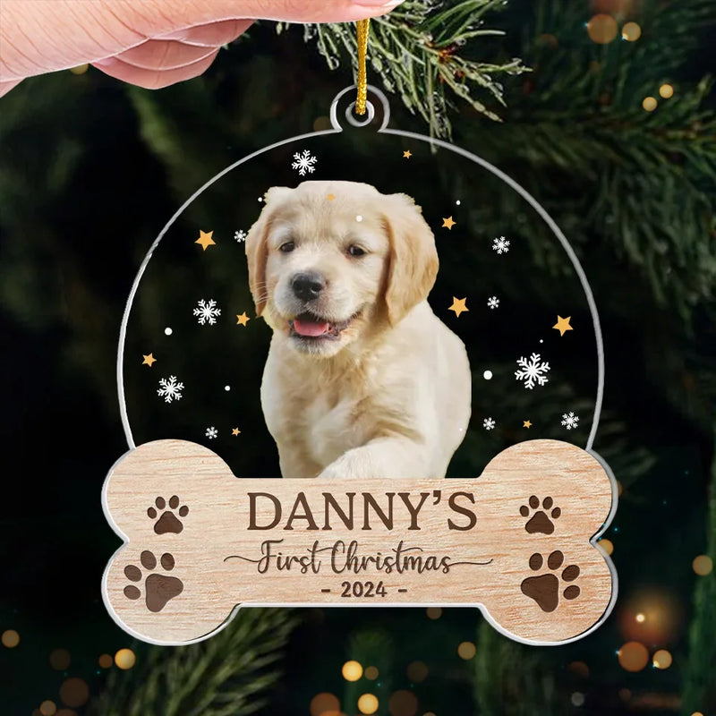 Custom Photo My Lovely Fur Baby - Dog & Cat Personalized Custom Ornament - Acrylic Custom Shaped - Christmas Gift For Pet Owners, Pet Lovers, First Christmas