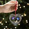 Like A Butterfly, You Are Free To Fly - Memorial Personalized Custom Heart Glass Ornament - Sympathy Gift, Christmas Gift For Family Members