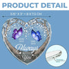 Like A Butterfly, You Are Free To Fly - Memorial Personalized Custom Heart Glass Ornament - Sympathy Gift, Christmas Gift For Family Members