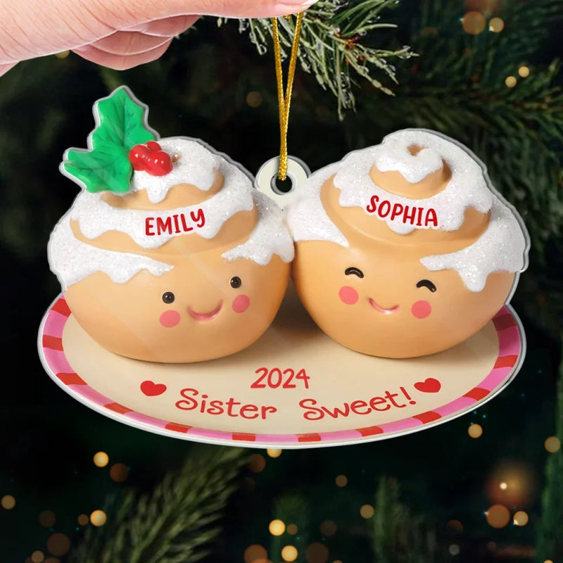 The Best Gift This Christmas Is Time Spent Together - Bestie Personalized Custom Ornament - Acrylic Custom Shaped - Christmas Gift For Best Friends, BFF, Sisters