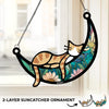 A Loving Heart At Rest, Forever Remembered - Memorial Personalized Window Hanging Suncatcher - Sympathy Gift For Pet Owners, Pet Lovers
