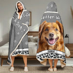 Custom Photo Life Is Better With Fur Babies - Dog & Cat Personalized Custom Snuggle Blanket, Hoodie Blanket - Christmas Gift For Pet Owners, Pet Lovers