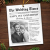 Custom Photo The Wedding Times - Couple Personalized Custom Ornament - Acrylic Custom Shaped - Christmas Gift For Husband Wife, Anniversary, First Christmas