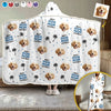 Custom Photo Happiness Is Having Furry Friends - Dog & Cat Personalized Custom Snuggle Blanket, Hoodie Blanket - Christmas Gift For Pet Owners, Pet Lovers