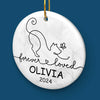 Forever Loved - Memorial Personalized Custom Ornament - Ceramic Round Shaped - Sympathy Gift, Christmas Gift For Pet Owners, Pet Lovers