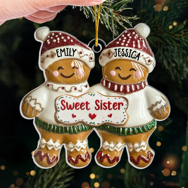 Holiday Cheer Is Better When Shared - Bestie Personalized Custom Ornament - Acrylic Custom Shaped - Christmas Gift For Best Friends, BFF, Sisters
