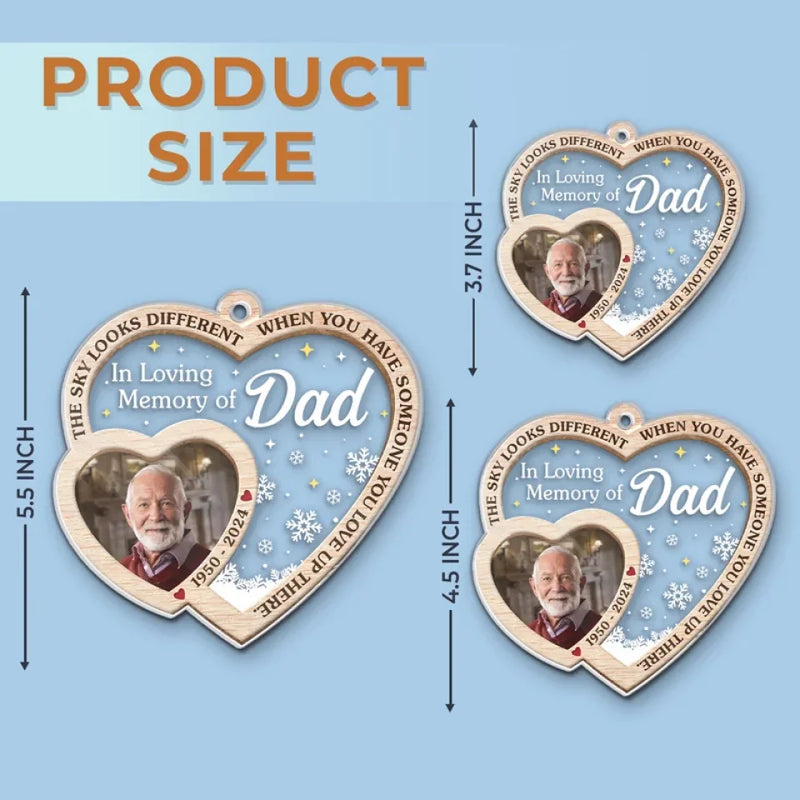Custom Photo Treasured In Our Hearts, Forever Missed - Memorial Personalized Custom Ornament - Acrylic Custom Shaped - Sympathy Gift, Christmas Gift For Family Members