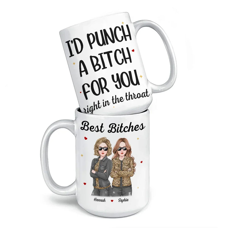 Life Is Sweeter With A Bestie By Your Side - Bestie Personalized Custom Mug - Christmas Gift For Best Friends, BFF, Sisters