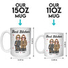 Life Is Sweeter With A Bestie By Your Side - Bestie Personalized Custom Mug - Christmas Gift For Best Friends, BFF, Sisters