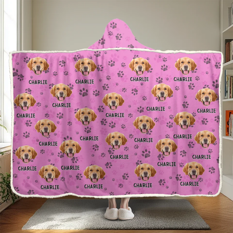 Custom Photo Home Is Where My Pet Is - Dog & Cat Personalized Custom Snuggle Blanket, Hoodie Blanket - Christmas Gift For Pet Owners, Pet Lovers