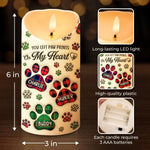 Custom Name Pet Memorial Gifts - Personalized LED Candle
