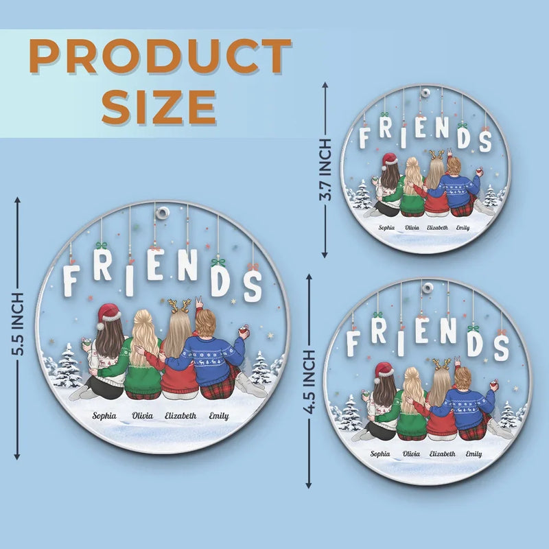 A Faithful Friend Loves To The End - Bestie Personalized Custom Ornament - Acrylic Custom Shaped - Christmas Gift For Best Friends, BFF, Sisters