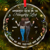You Make My World Brighter - Bestie Personalized Custom Circle Glass Ornament - Christmas Gift For Best Friends, BFF, Sisters