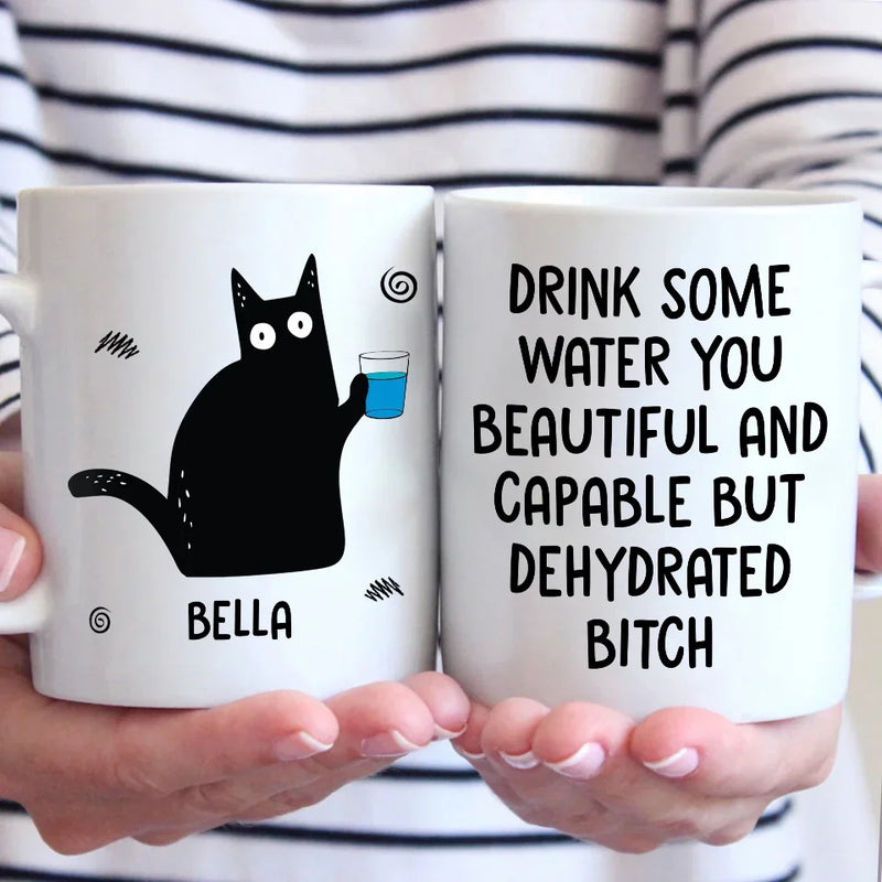 Drink Some Water And Let Your Beauty Shine - Friend Personalized Custom Mug - Christmas Gift For Best Friends, Sisters, Family Members, Coworkers