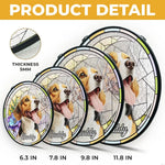 Custom Photo Forever In My Heart, You Will Always Be My Friend - Memorial Personalized Custom Stained Glass Window Hanging Suncatcher - Sympathy Gift For Pet Owners, Pet Lovers