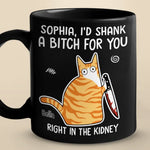 True Friends Are Never Apart - Friend Personalized Custom Black Mug - Gift For Best Friends, Sisters, Family Members, Coworkers