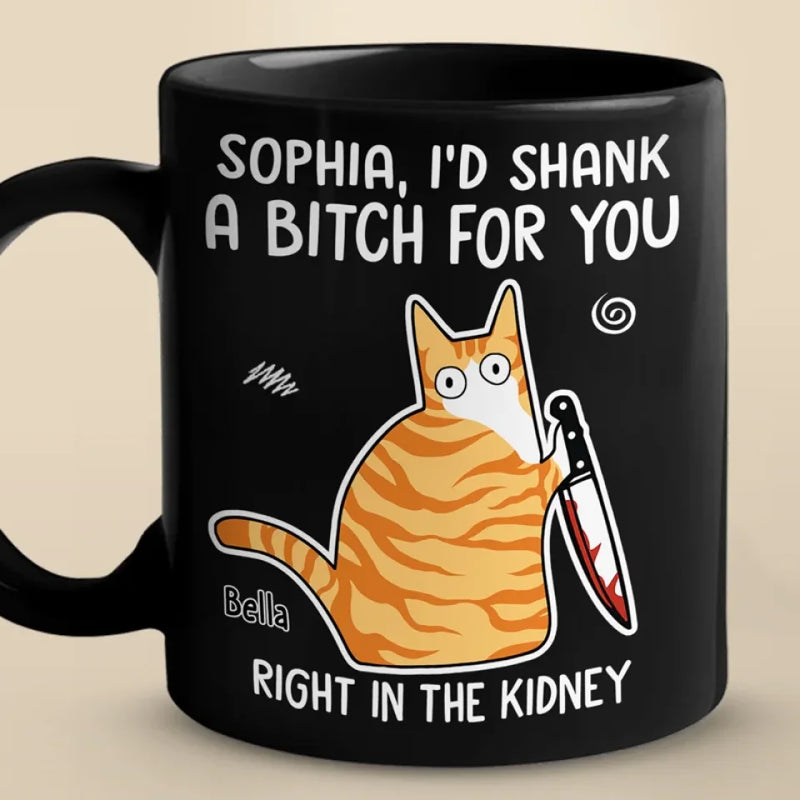 True Friends Are Never Apart - Friend Personalized Custom Black Mug - Gift For Best Friends, Sisters, Family Members, Coworkers