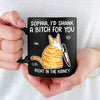 True Friends Are Never Apart - Friend Personalized Custom Black Mug - Gift For Best Friends, Sisters, Family Members, Coworkers