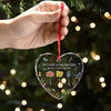 A Mom’s Heart Is A Bouquet Of Kindness - Family Personalized Custom Heart Glass Ornament - Christmas Gift For Mom, Daughter