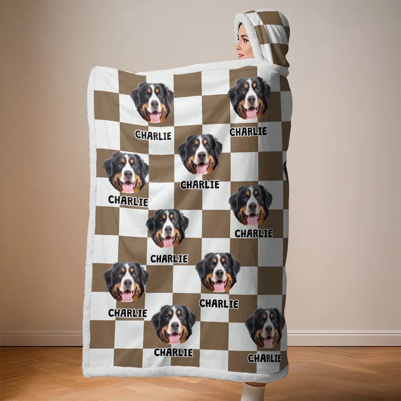 Custom Photo Every Day Is Better With A Wagging Tail - Dog & Cat Personalized Custom Snuggle Blanket, Hoodie Blanket - Christmas Gift For Pet Owners, Pet Lovers