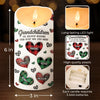 Grandkids Make Life More Grand - Family Personalized Custom 3D Inflated Effect Printed LED Candle - Christmas Gift For Grandma, Grandpa, Grandkids