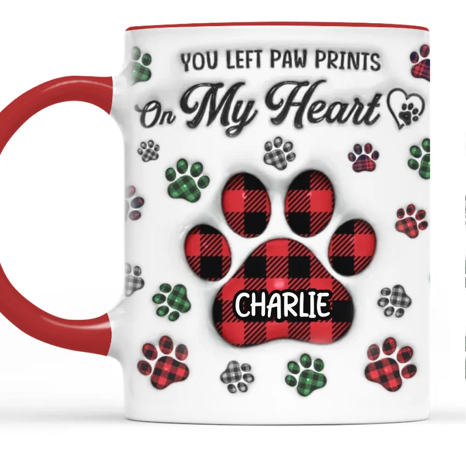 Here’s To The Pets Who Touched Our Hearts Forever - Memorial Personalized Custom 3D Inflated Effect Printed Accent Mug - Sympathy Gift, Christmas Gift For Pet Owners, Pet Lovers