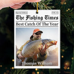 Custom Photo Fisherman Of The Year - Fishing Personalized Custom Ornament - Acrylic Custom Shaped - Christmas Gift For Fishing Lovers, Fisherman