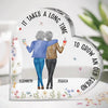 It Takes A Long Time To Grow Old Friends
 - Bestie Personalized Custom Heart Shaped Acrylic Plaque - Christmas Gift For Best Friends, BFF, Sisters