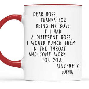 Work Hard, Laugh Harder - Coworker Personalized Custom Accent Mug - Christmas Gift For Coworkers, Work Friends, Colleagues