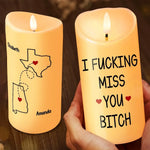 Custom Funny Long Distance Friendship Gifts - Personalized LED Candle