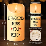 Custom Funny Long Distance Friendship Gifts - Personalized LED Candle