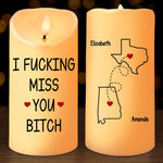Custom Funny Long Distance Friendship Gifts - Personalized LED Candle