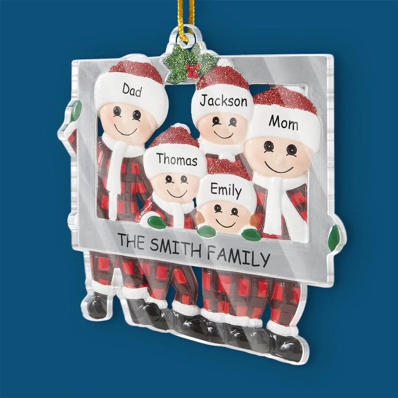 Remember This December, That Love Weighs More Than Gold - Family Personalized Custom Ornament - Acrylic Custom Shaped - Christmas Gift For Family Members