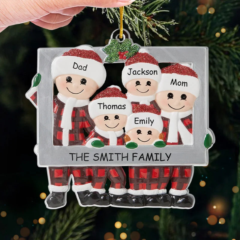 Remember This December, That Love Weighs More Than Gold - Family Personalized Custom Ornament - Acrylic Custom Shaped - Christmas Gift For Family Members