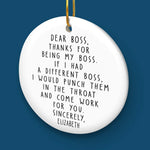 Teamwork Makes The Dream Work - Coworker Personalized Custom Ornament - Ceramic Round Shaped - Christmas Gift For Coworkers, Work Friends, Colleagues