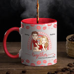 Together Is Our Favorite Place To Be -  Couple Personalized Custom Accent Mug - Christmas Gift For Husband Wife, Anniversary