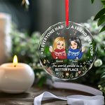 Custom Name Best Friend Christmas Gifts for Women - Personalized Glass Ornament