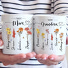 First Mom, Now Grandma - Family Personalized Custom Mug - Christmas Gift For Mom, Grandma